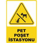 ChicArt Design Studio Pet Poşet Istasyonu Pvc Plakalı Uyarı Levhası Dekota Dijital Uv Baskı Yapışkanlı 12.5X17.5 cm