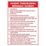 ChicArt Design Studio Solvent Yangınlarına Müdahale Talimatı Pvc Plakalı Uyarı Levhası Dekota Dijital Sticker 12.5X17.5