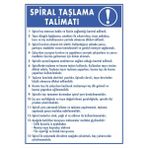 ChicArt Design Studio Spiral Taşlama Talimatı Dijital Uv Folyo Baskı Uyarı Etiket Yapıştırma Sticker 12.5X17.5