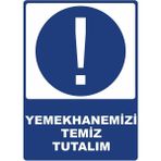 ChicArt Design Studio Temiz Tutalım Dijital Pvc Uyarı Levhası Dekota Dijital Uv Baskı Yapışkanlı 12.5X17.5
