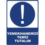 ChicArt Design Studio Temiz Tutalım Dijital Pvc Uyarı Levhası Dekota Dijital Uv Baskı Yapışkanlı 25X35