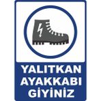 ChicArt Design Studio Yalıtkan Ayakkabı Giyiniz Dijital Uv Folyo Baskı Uyarı Etiket Yapıştırma Sticker 12.5X17.5