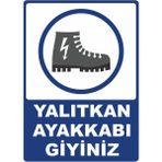 ChicArt Design Studio Yalıtkan Ayakkabı Giyiniz Dijital Uv Folyo Baskı Uyarı Etiket Yapıştırma Sticker 25X35