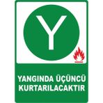 ChicArt Design Studio Yangında Üçüncü Kurtarılacaktır Pvc Plakalı Uyarı Levhası Dekota Dijital Uv Baskı 12.5X17.5