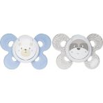 Chicco 0-6 Ay Physio Comfort Silikon Erkek Bebek Emzik 2'li Konforlu Tasarım