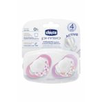 Chicco 2 li 4+ Ay Physio Soft Silikon Emzik Pembe