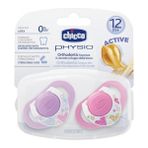 Chicco 2 Li Physio Kauçuk Emzik 12 Ay+ Kız - 1 Yaş ve Üzeri