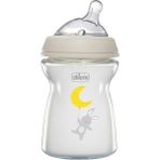 Chicco 250 ml Desenli Cam Biberon Yenidoğanlar İçin Antikolik Özellikler ile Huzurlu Beslenme