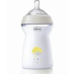 Chicco 330 ml Naturel Feeling Desenli PP Biberon 6 Ay+ İçin Hafif ve Kullanışlı Tasarım - Şeffaf