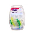 Chicco 4+ Ay Physio Soft Silikon Emzik Yeşil
