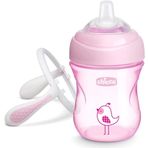 Chicco CHICCO-8058664081325 Chicco Yarı Yumuşak Uçlu Eğitici Bardak 6ay+ Kız