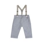 Chicco Erkek Bebek Askılı Uzun Pantolon - Grey - 9 - 12 Ay