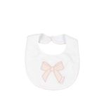Chicco İşlemeli Kız Bebek Çıtçıtlı Mama Önlüğü - Beyaz