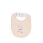 Chicco Krem İşlemeli Ve Uygulamalı Çıtçıtlı Mama Önlüğü
