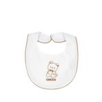 Chicco Nakışlı Erkek Bebek Mama Önlüğü - Beyaz