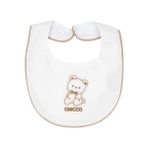 Chicco Nakışlı Mama Önlüğü - Beyaz - Standart