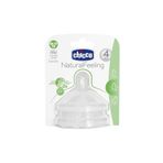 Chicco NaturalFeeling Biberon Emziği, 4+ Ay, Akış Ayarlı, Şeffaf, 2'li Set