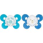 Chicco Physio Comfort Silikon Emzik (Mavi, 6-12 Ay, 2'li) - Renkli - 0 - 1 Yaş