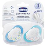 Chicco Physio Silikon Emzik 4m+ 2'li - Mavi - 0 - 3 Yaş - Çok Renkli