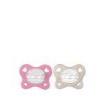 Chicco Physioforma Dual Soft Bej 6-16 Ay Silikon 2'li Emzik - Pembe