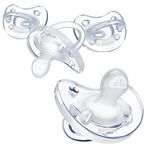 Chicco PhysioForma%100 Yumuşak Silikon Tek Parça Emzik, Bebekler için 0-6 m, Şeffaf, Ortodontik Ucu, BPA İçermez, Sterilizasyon Kılıflı 4 Adet