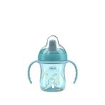 Chicco Yarı Yumuşak Uçlu 6+ Ay Bebek Alıştırma Bardağı - Mavi