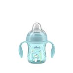Chicco Yumuşak Uçlu 4+ Ay Bebek Alıştırma Bardağı - Mavi