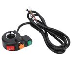 CHICIRIS 3-in-1 Hafif Bisiklet Korna Anahtarı, 22.5mm Dia Gidon için Korna Dönüş Işık Far için Motosiklet Elektrikli Bisiklet Anahtarı