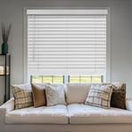 CHICOLOGY Sahte Ahşap Panjurlar, Pencere Panjurları, Ahşap Panjurlar, Pencere Tonları, Pencere Uygulamaları, Panjur ve Gölgeler, Ev İçin Pencere Tonları, Ahşap Panjurlar, 46" G X 72" Y, Temel Beyaz