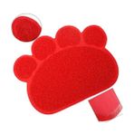 Chicos 60 x 45 cm Kırmızı CatMat Pati Desenli Kedi Paspası
