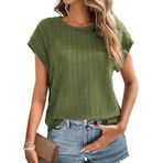 Chicrise Lassig Asker Yeşili Tank Top Kolsuz Kadın T-shirt
