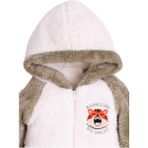 Chicsy Baby Kışlık Tatlı Peluş Pamuklu Kaplan Nakışlı Kapüşonlu Welsoft Tulum - Yeşil - 6-9 M