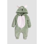 Chicsy Baby Kışlıktatlı Peluş Köpek Nakışlı Welsoft Tulum - Yeşil - 6-9 M