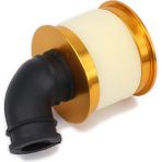 Chihiro586 - 9278 Hava Filtresi Sünger Açık Alaşımlı Alüminyum 04104 1/10 Rc Hobi Modeli Nitro Araba, Altın (Yurt Dışından) - Siyah