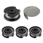 CHIHOLEN 4 Adet Ø1,65mm-4,9m F016800569/F016800385 Çim Biçme Makinesi Yedek Makara + F016F05320 Bobin Kapağı, İplik Makarası Bosch Art 23 SL/26 SL için, EasyGrassCut 23/26/18/18-230/18-26 0/18-26 (4
