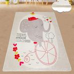 Chilai Home 8682125918372 Bike Gri Elephants 140x190 cm Çocuk Ve Bebek Halısı