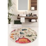 Chilai Home Arya Djt Çap 100 Cm Banyo Halısı Yıkanabilir, Kaymaz Taban