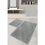 Chilai Home BAMBİ COTTON GRİ 2 Lİ SET Yıkanabilir Klozet Takımı Banyo Halısı Paspas Tpmk