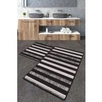 Chilai Home Barcode Banyo Halısı 2'li Set Banyo Paspası Kaymaz Tabanlı Klozet Takımı Djtbanyo