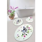 Chilai Home Bırd Nest 2'li Set Paspas Yıkanabilir Kaymaz Taban Banyo Halısı Klozet Takımı