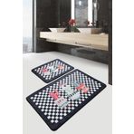 Chilai Home Black Happy House Djt 2'li Set Banyo Halısı Paspas Seti