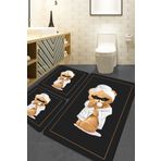 Chilai Home Bornouse 3'lü Set Banyo Halısı