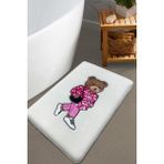 Chilai Home Boss Bear Kaymaz Taban Peluş Banyo Paspası 60X100 50X60 cm - Ekru