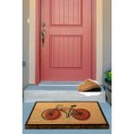 Chilai Home Coco Bike Red Doğal Koko Paspas,kıl Kapı Önü Paspası - 40 x 60 cm - Renkli