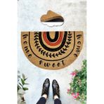 Chilai Home Coco Homerain 45X75 cm Doğal Koko Kıl Paspas,hindistan Naturel Kapı Önü Paspası - Çok Renkli - 54 x 75 cm