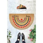 Chilai Home Coco Sollen 45 x 75 cm Doğal Koko Kıl Paspas,hindistan Naturel Kapı Önü Paspası - Renkli