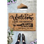 Chilai Home Coco Wine 40X60 cm Kıl Paspas,dekoratif Çok Amaçlı Iç ve Dış Kapı Paspası - 40 x 60 cm - Renkli