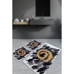 Chilai Home Dagger 3'lü Set Banyo Halısı Kaymaz Tabanlı Klozet Takımı Paspas Seti Djtbanyo - Renkli