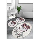 Chilai Home Dream Djt 3'lü Set Paspas Kaymaz Taban Yıkanabilir Banyo Halısı Klozet Takımı