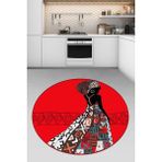 Chilai Home Dress Çap Mutfak Halısı Djt Makinede Yıkanabilir Kaymaz Tabanlı Mutfak Halısı 120 x 120 - Renkli - 120 x 120 cm